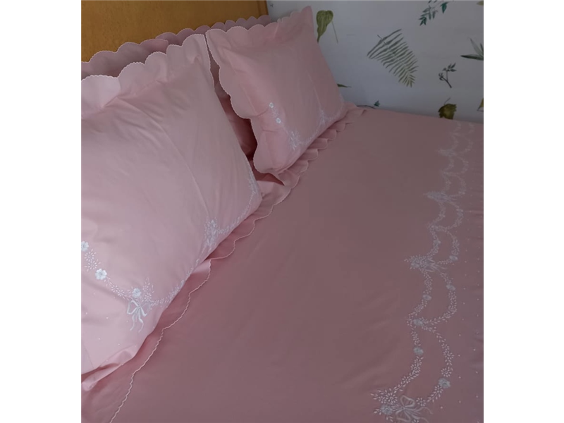 Jogo de Cama em Percal-LP104-014-290 cm larg-King Size-6 Peas